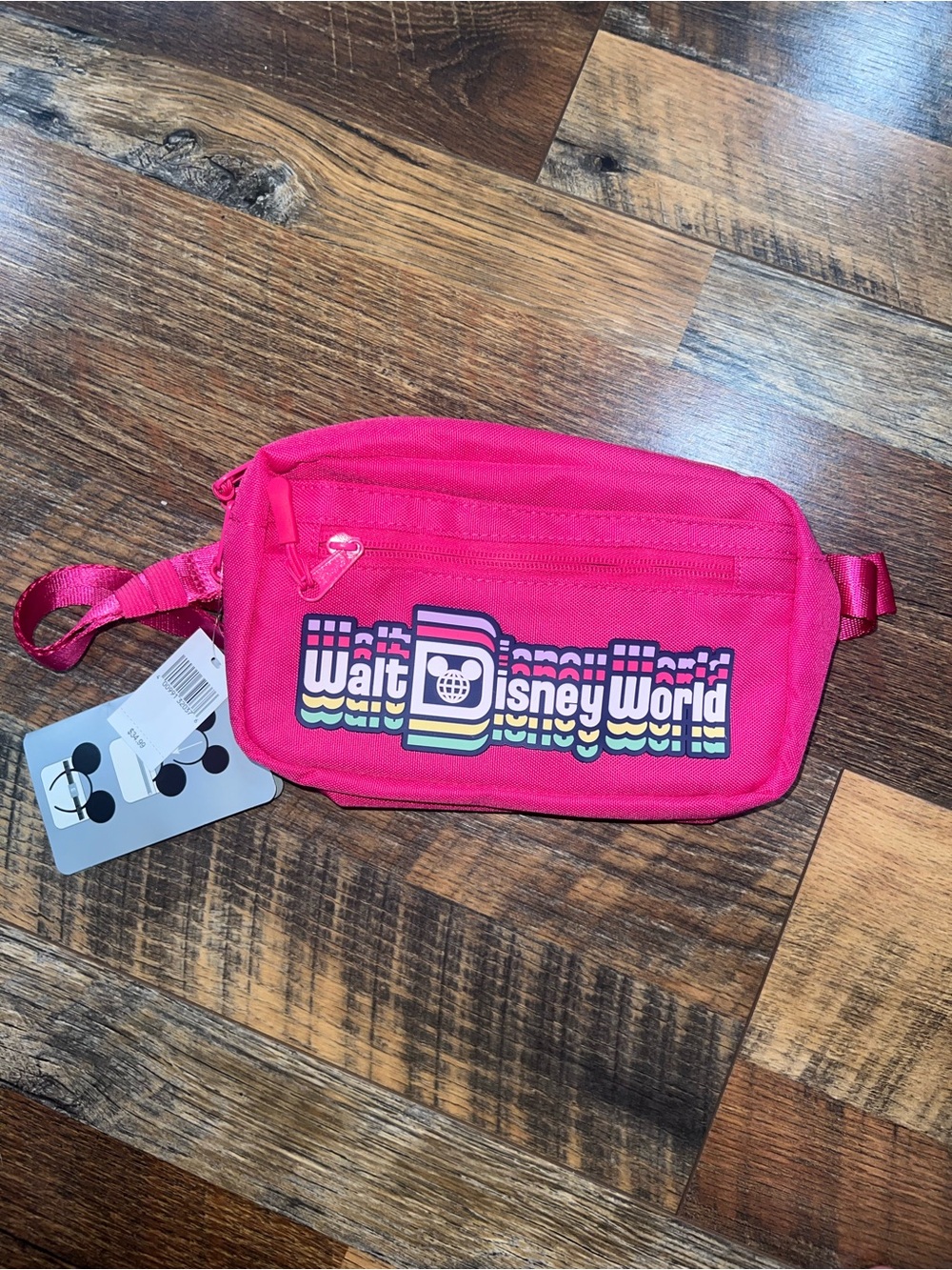 Disney Hot Pink Retro Logo Waist Pack